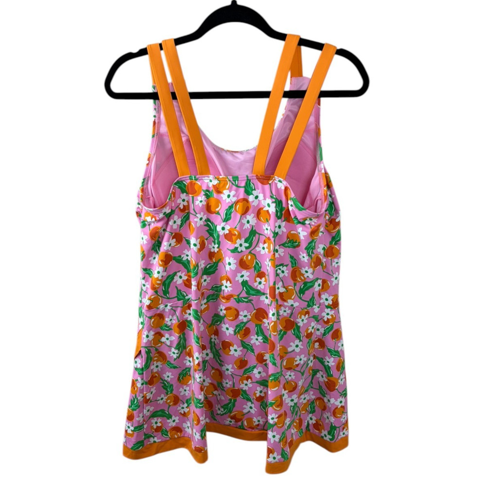 Draper James X Lands' End Orange Blossom Swim Dress- Size 16W - Picture 2 of 4
